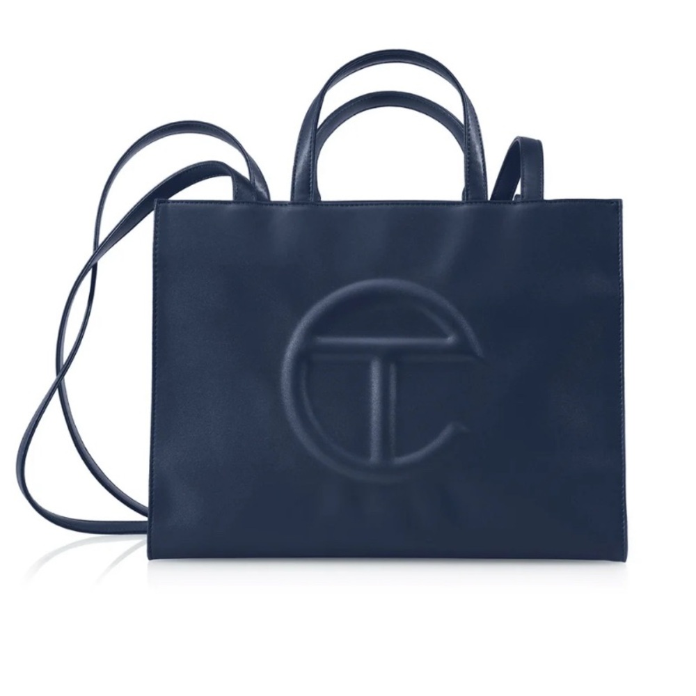 Excellent w/Tags! Telfar Medium Shopper, Navy, wristband & Tags!